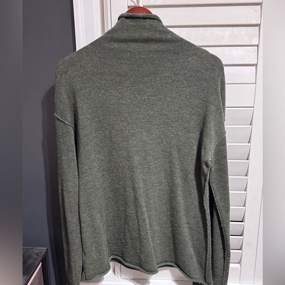 💚 Vintage Cozy Banana Republic Forest Green Turtleneck Sweater - Size L 💚 - Picture 2 of 16